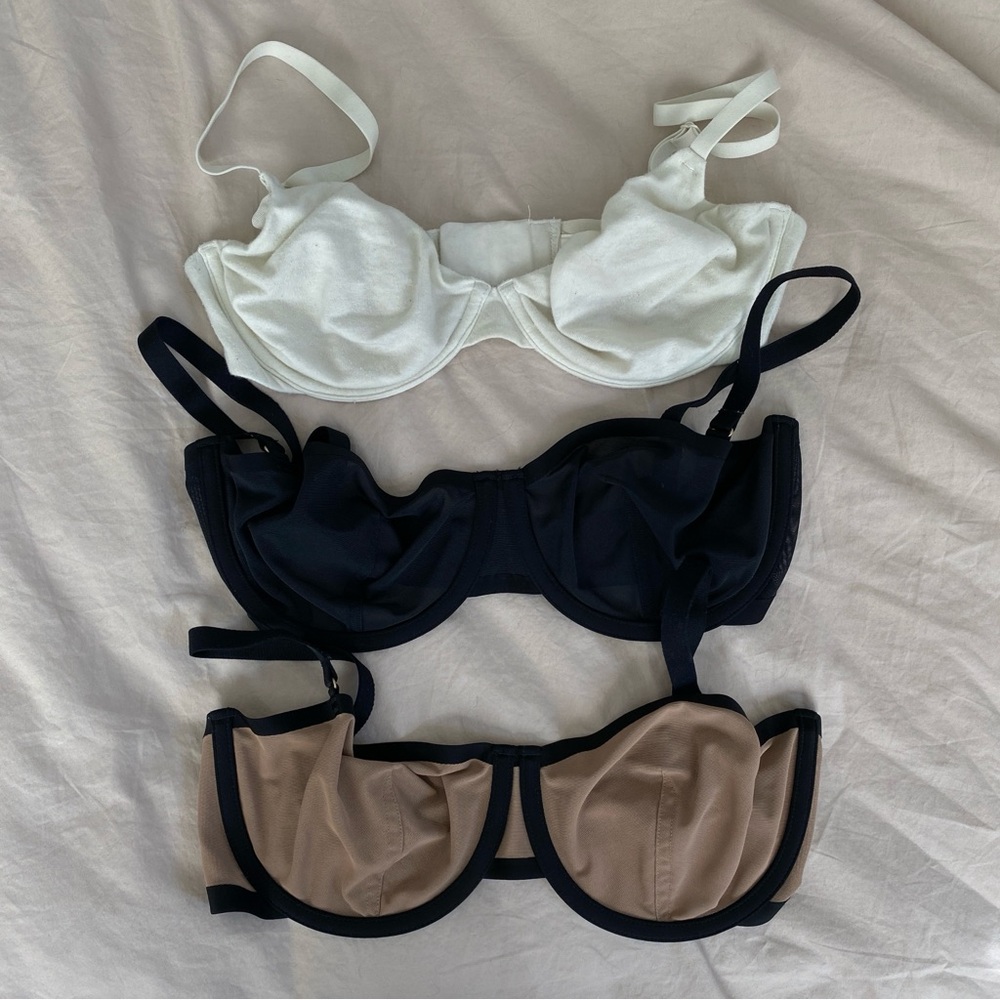 CUUP & SKIMS Unlined Bra Set (all 32DD/E)